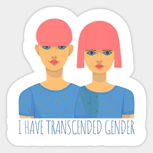 I Have Transcended Gender Sticker